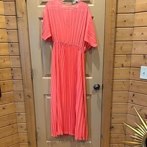 Banana Republic Vibrant Coral Midi Dress